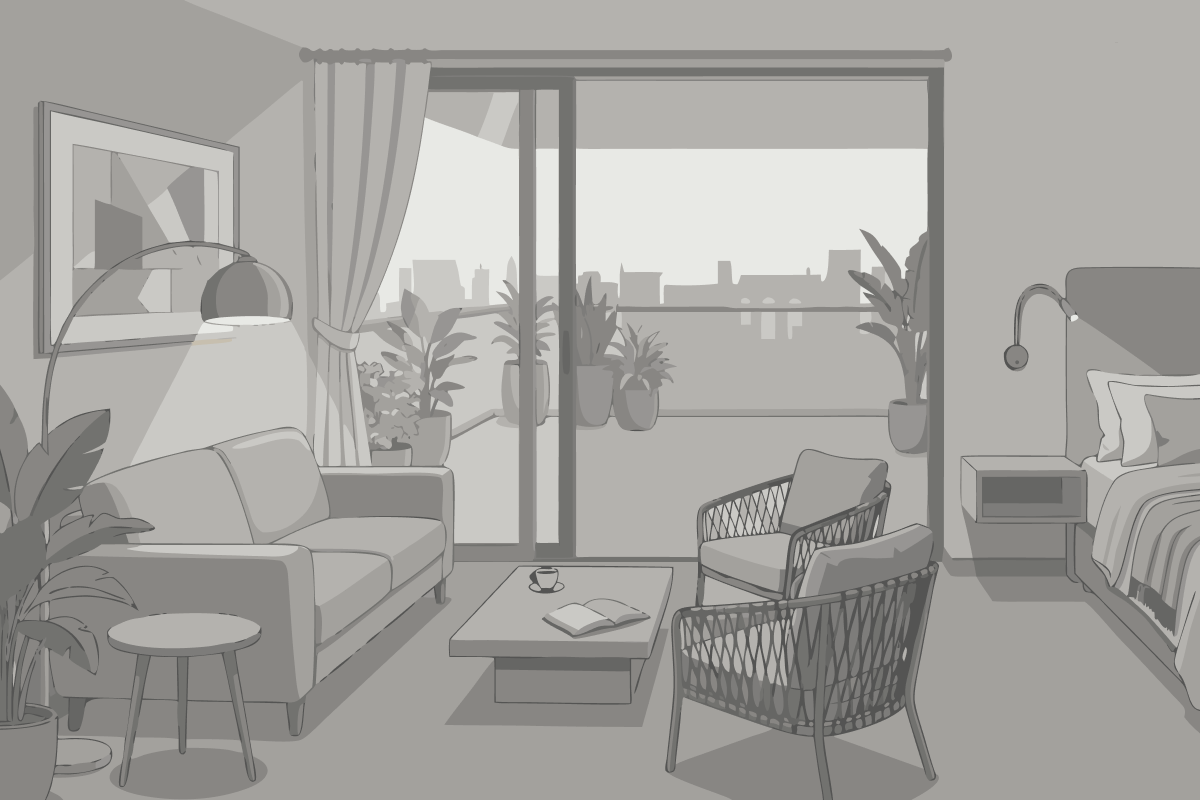 Three-Bedroom Apartment with Sea View